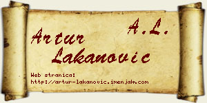 Artur Lakanović vizit kartica